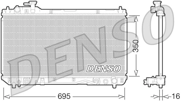 DRM50061 DENSO Радиатор, охлаждение двигателя (фото 2)
