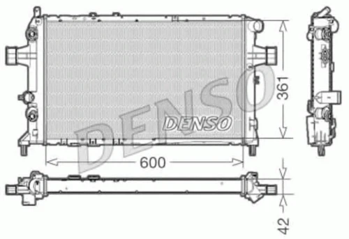 DRM20016 DENSO Радиатор, охлаждение двигателя (фото 2)