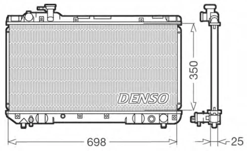 DRM50020 DENSO Радиатор, охлаждение двигателя (фото 2)