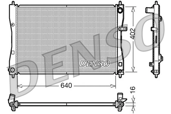 DRM45009 DENSO Радиатор, охлаждение двигателя (фото 2)