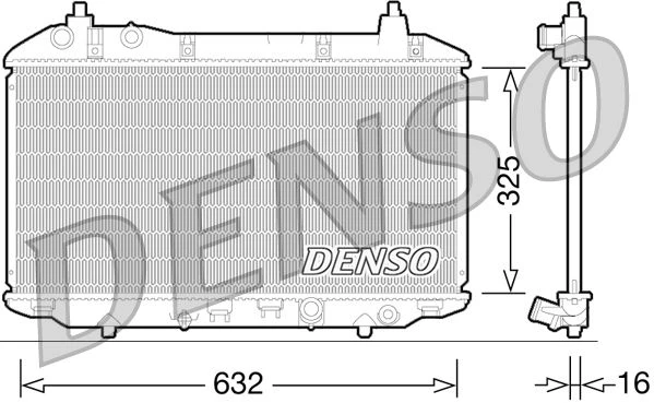 DRM40031 DENSO Радиатор, охлаждение двигателя (фото 2)