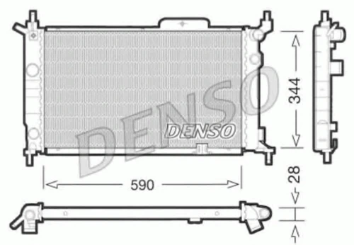 DRM20015 DENSO Радиатор, охлаждение двигателя (фото 2)