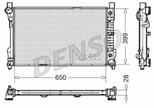 DRM17079 DENSO Радиатор, охлаждение двигателя (фото 2)