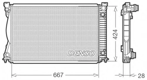 DRM02039 DENSO Радиатор, охлаждение двигателя (фото 2)