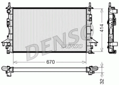 DRM23084 DENSO Радиатор, охлаждение двигателя (фото 2)