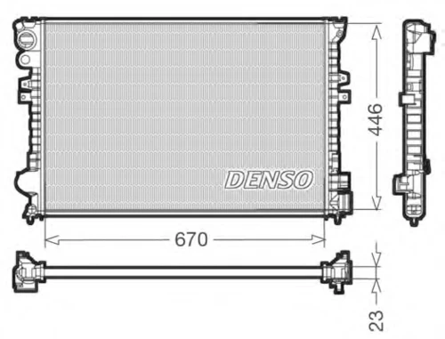 DRM07055 DENSO Радиатор, охлаждение двигателя (фото 2)