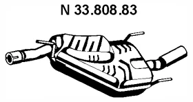 33.808.83 EBERSPÄCHER Глушитель выхлопных газов средний/конечный/задняя банка (фото 1)