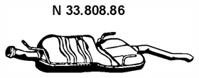 33.808.86 EBERSPÄCHER Глушитель выхлопных газов средний/конечный/задняя банка (фото 1)
