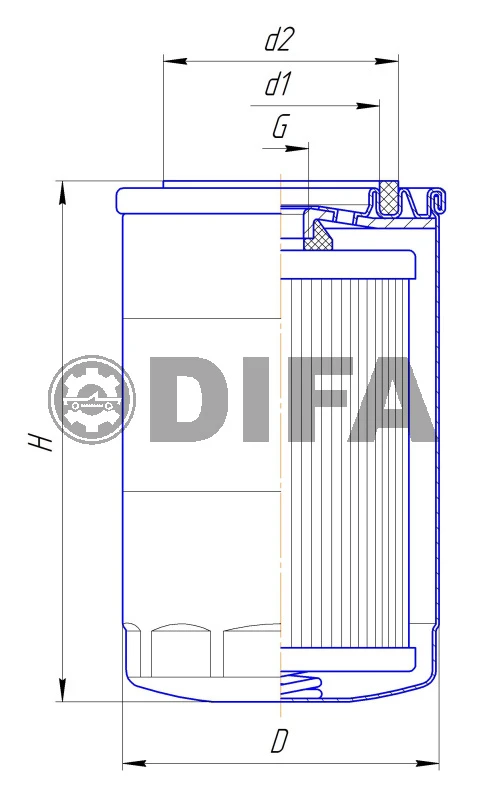 DIFA 6104 DIFA Топливный фильтр 6104 (фото 2)