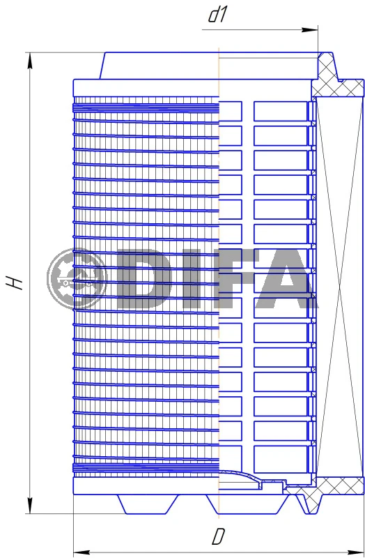 DIFA 43163 DIFA Фильтр воздушный 43163 (фото 2)