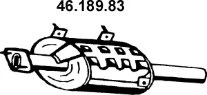 46.189.83 EBERSPÄCHER Глушитель выхлопных газов средний/конечный/задняя банка (фото 1)