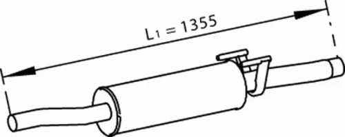 56354 DINEX Средний глушитель выхлопных газов (фото 2)