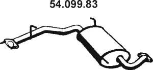 54.099.83 EBERSPÄCHER Глушитель выхлопных газов средний/конечный/задняя банка (фото 1)