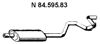 84.595.83 EBERSPÄCHER Глушитель выхлопных газов средний/конечный/задняя банка (фото 1)