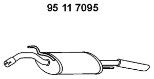95 11 7095 EBERSPÄCHER Глушитель выхлопных газов средний/конечный/задняя банка (фото 1)