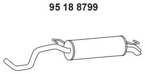 95 18 8799 EBERSPÄCHER Глушитель выхлопных газов средний/конечный/задняя банка (фото 1)