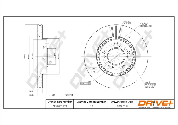 DP1010.11.1179 Dr!ve+ Тормозной диск (фото 2)