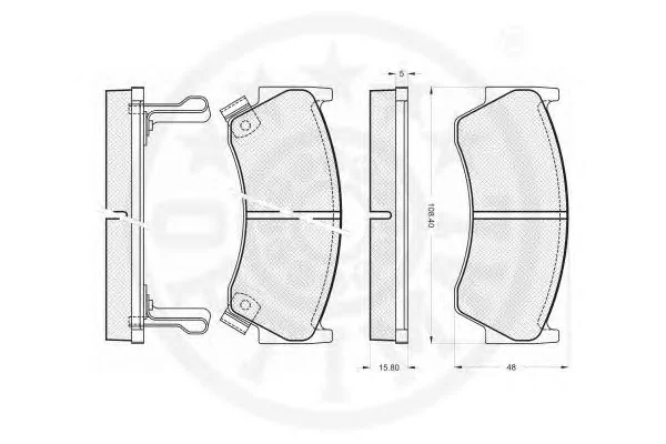 10287 OPTIMAL Тормозные колодки (фото 2)