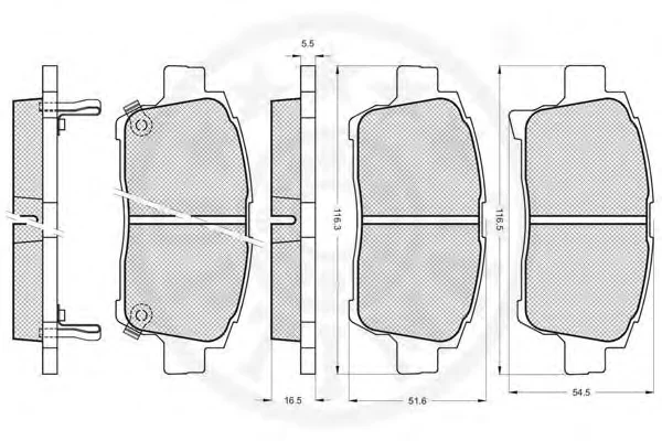 12167 OPTIMAL Тормозные колодки (фото 2)