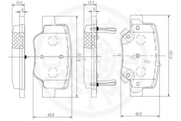 12565 OPTIMAL Тормозные колодки (фото 3)