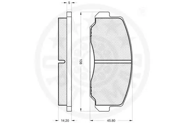 9196 OPTIMAL Тормозные колодки (фото 2)