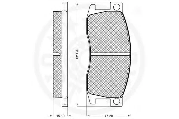 9219 OPTIMAL Тормозные колодки (фото 2)