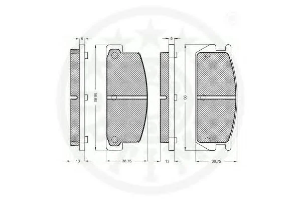 9326 OPTIMAL Тормозные колодки (фото 2)