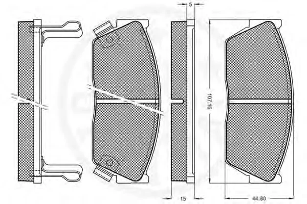 9383 OPTIMAL Тормозные колодки (фото 2)