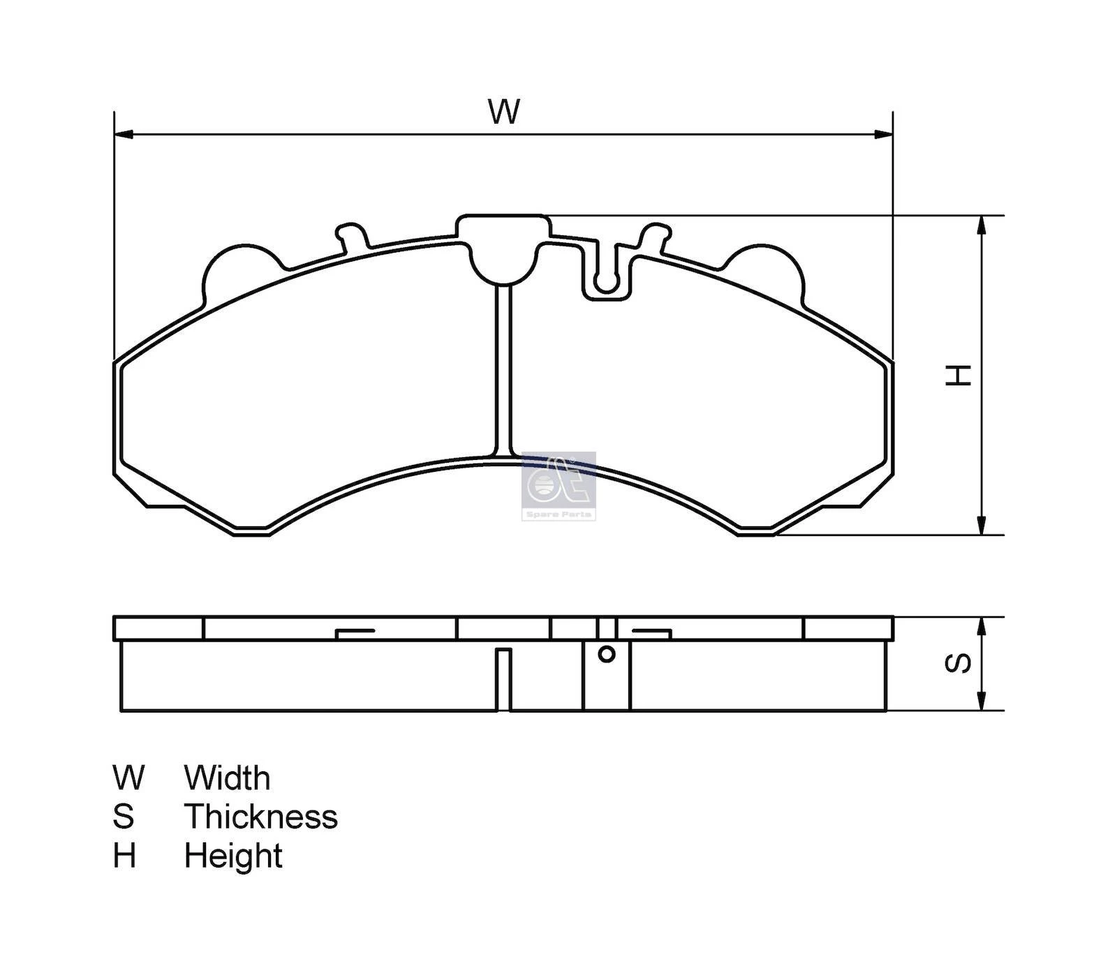 5.92120 DT Spare Parts Комплект тормозных колодок, дисковый тормоз (фото 7)