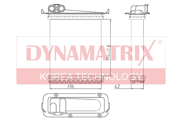DR73640 DYNAMAX Радиатор отопителя салона (фото 2)
