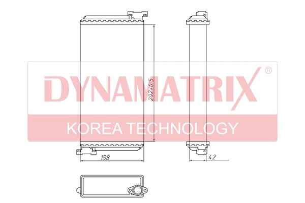 DR72002 DYNAMAX Радиатор отопителя салона (фото 2)