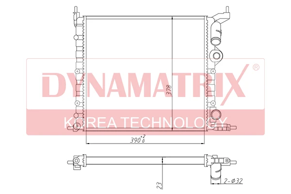 DR639271 DYNAMAX Радиатор охлаждения (фото 2)