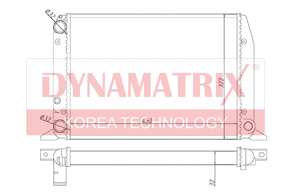 DR604611 DYNAMAX Радиатор охлаждения (фото 2)