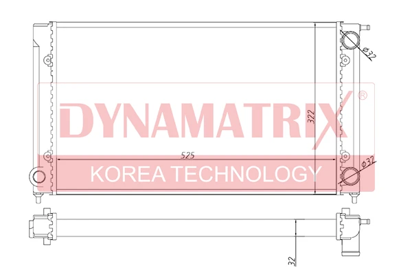 DR651511 DYNAMAX Радиатор охлаждения (фото 2)