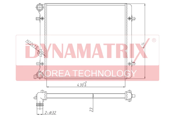 DR641011 DYNAMAX Радиатор охлаждения (фото 2)