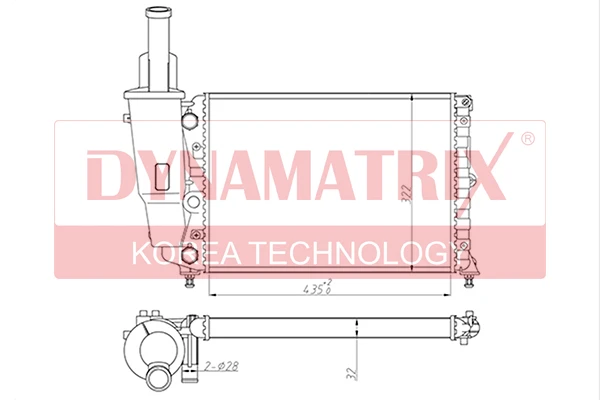 DR61856 DYNAMAX Радиатор охлаждения (фото 2)