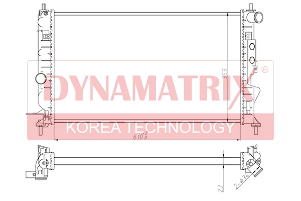 DR630121 DYNAMAX Радиатор охлаждения (фото 2)