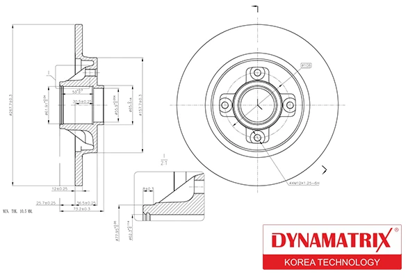 DBD1735 DYNAMAX Тормозной диск (фото 2)