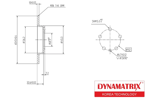 DBD1709 DYNAMAX Тормозной диск (фото 2)