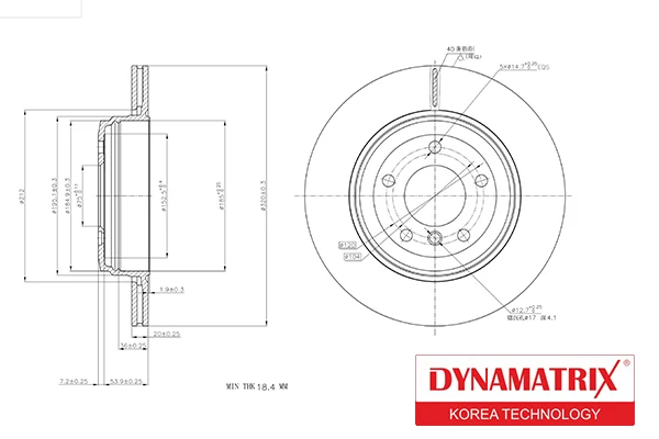 DBD1260 DYNAMAX Диск тормозной (фото 2)