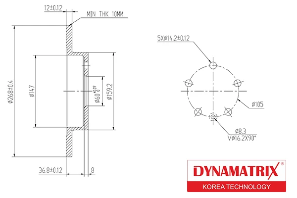 DBD1872 DYNAMAX Тормозной диск (фото 2)