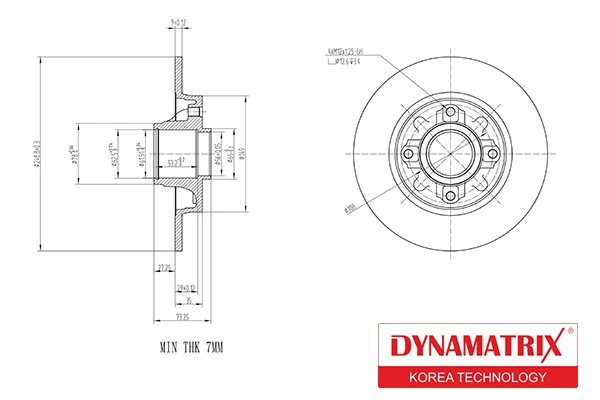DBD1696 DYNAMAX Тормозной диск (фото 2)