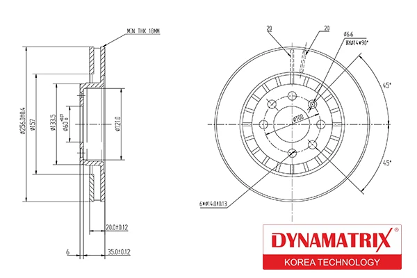 DBD328 DYNAMAX Тормозной диск (фото 1)