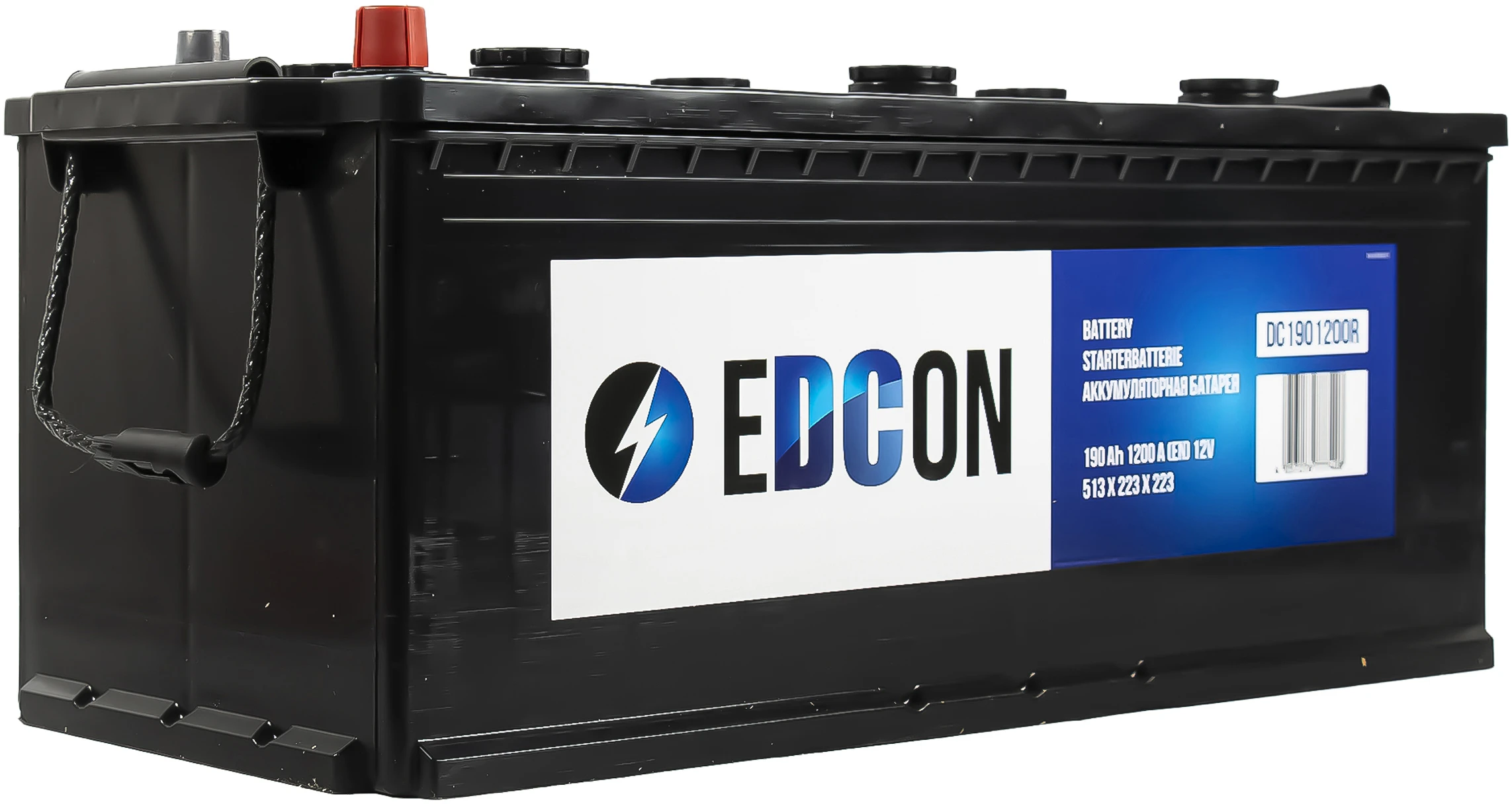 DC1901200R EDCON Аккумулятор 190 ач 1200 а 513x223x223 мм 4 (-+) боковая прямая (фото 5)