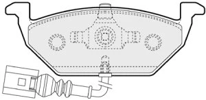 BRP1129 EEC Комплект тормозных колодок, дисковый тормоз (фото 1)