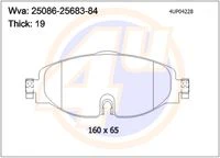 4UP04228 4U Комплект тормозных колодок, дисковый тормоз (фото 2)
