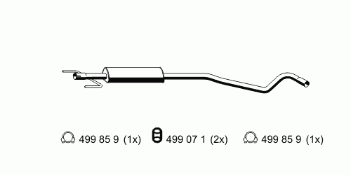 053037 ERNST Средний глушитель выхлопных газов (фото 2)