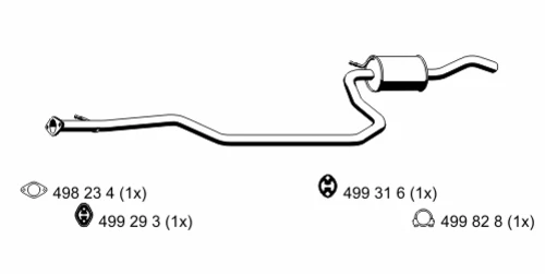 311182 ERNST Средний глушитель выхлопных газов (фото 2)