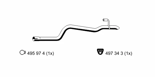 390491 ERNST Труба выхлопного газа (фото 2)