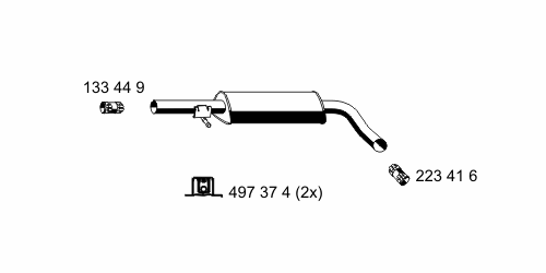 202046 ERNST Средний глушитель выхлопных газов (фото 1)